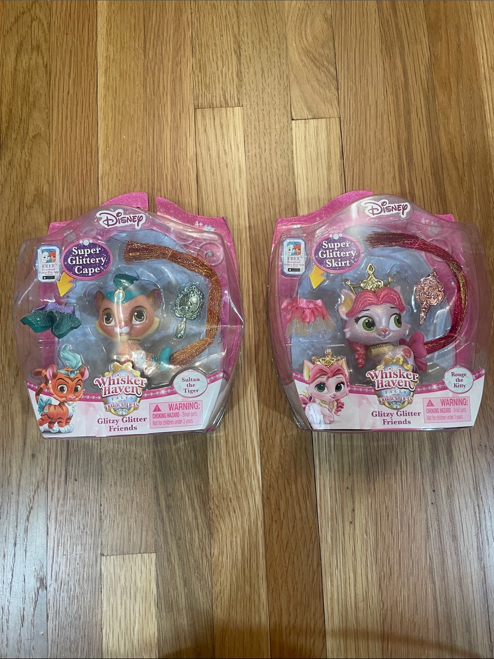 Disney Whisker Haven Glitzy Glitter Friends - Pink Rouge & Teal  Sultan Figure